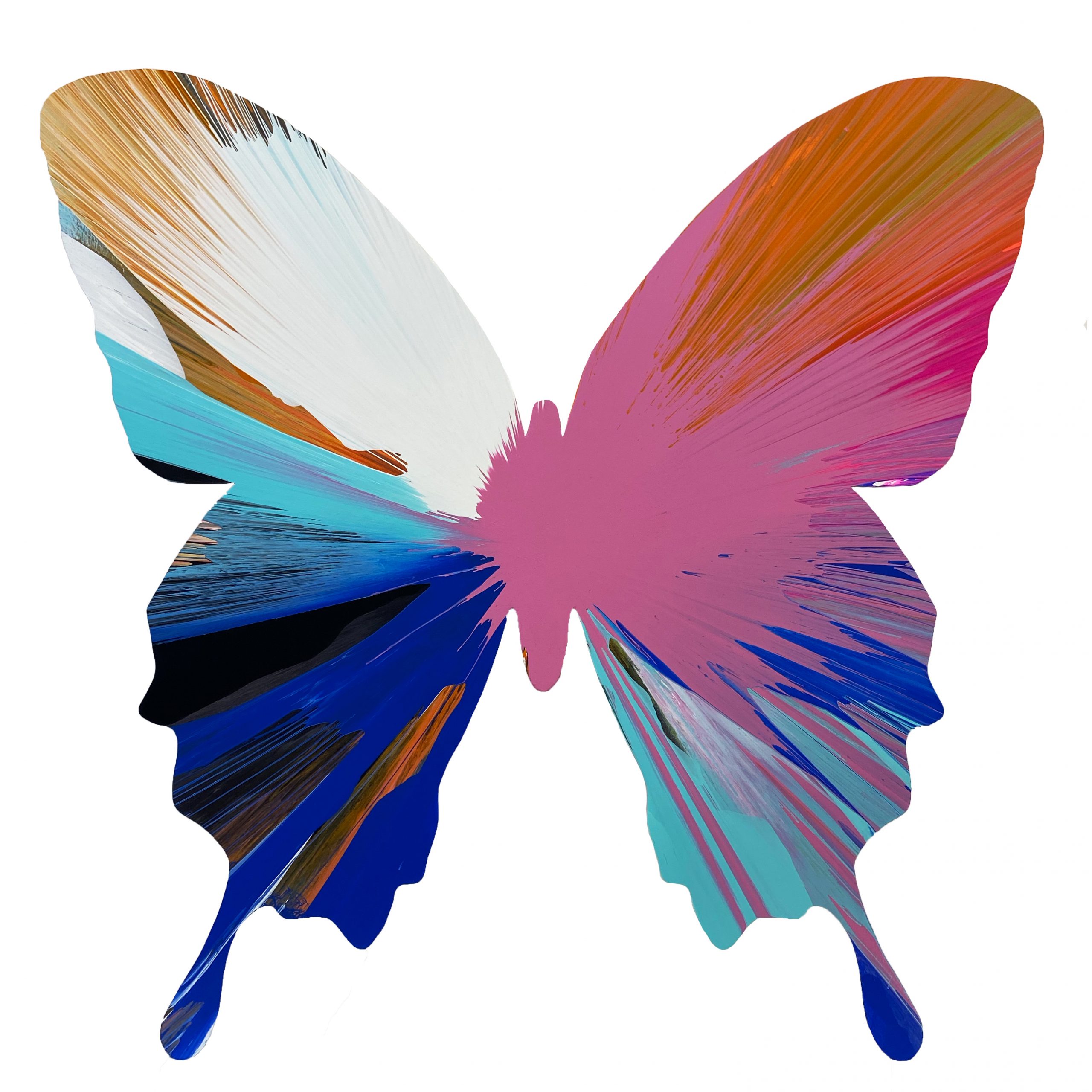 90, 2020, Wooden Panel, Epoxy Resin, Acrylic Paint, Diamond Dust ZK